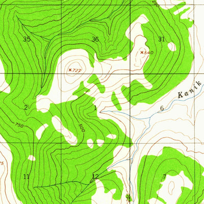 United States Geological Survey Candle D-5, AK (1951, 63360-Scale) digital map