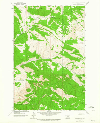 United States Geological Survey Candle Mountain, MT (1962, 24000-Scale) digital map