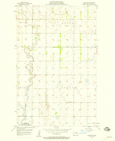 United States Geological Survey Cando NE, ND (1957, 24000-Scale) digital map