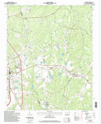 United States Geological Survey Candor, NC (1994, 24000-Scale) digital map