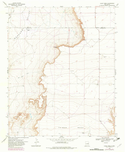 United States Geological Survey Candy Mesa, NM (1968, 24000-Scale) digital map