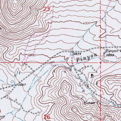 United States Geological Survey Cane Canyon, CA (1972, 24000-Scale) digital map