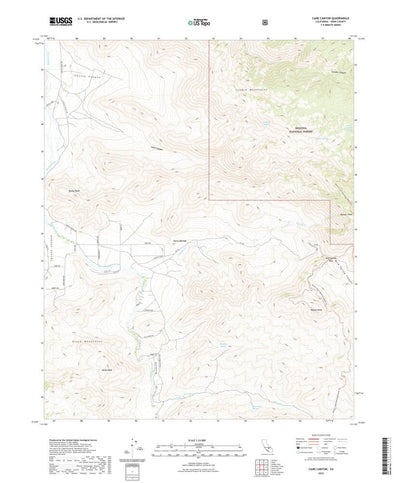 United States Geological Survey Cane Canyon, CA (2022, 24000-Scale) digital map