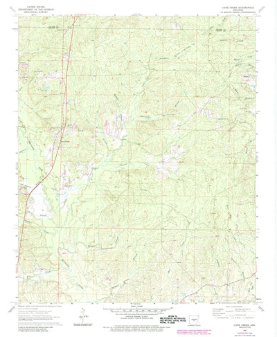 United States Geological Survey Cane Creek, AR (1964, 24000-Scale) digital map