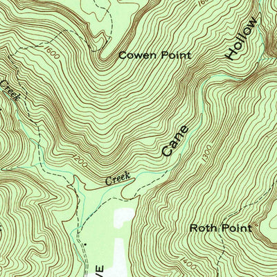 United States Geological Survey Cane Hollow, TN (1956, 24000-Scale) digital map