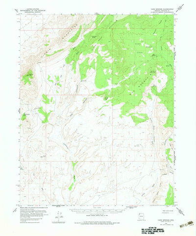United States Geological Survey Cane Springs, AZ (1954, 62500-Scale) digital map