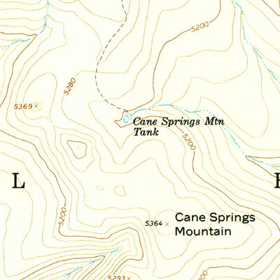 United States Geological Survey Cane Springs Mountain, AZ (1967, 24000-Scale) digital map