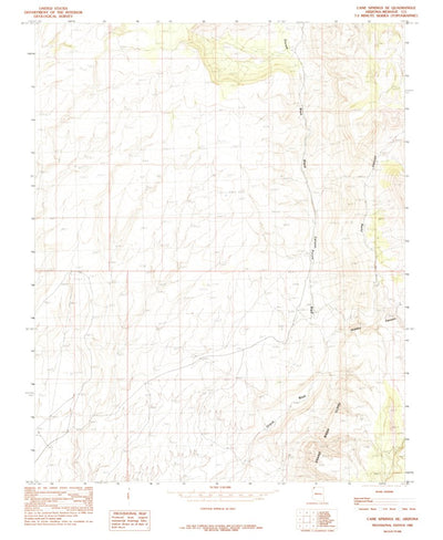 United States Geological Survey Cane Springs SE, AZ (1985, 24000-Scale) digital map