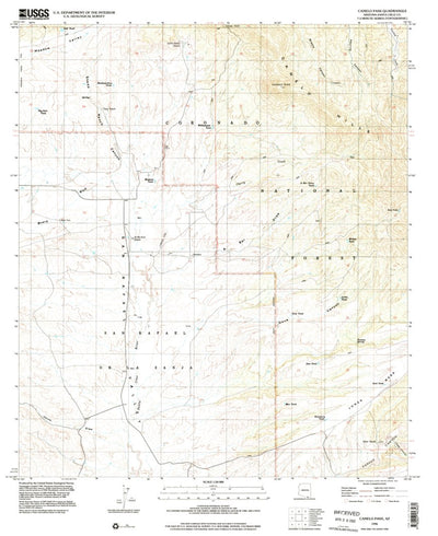 United States Geological Survey Canelo Pass, AZ (1996, 24000-Scale) digital map