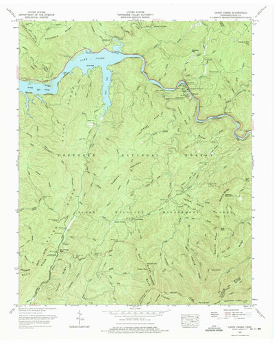 United States Geological Survey Caney Creek, TN (1967, 24000-Scale) digital map
