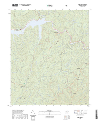 United States Geological Survey Caney Creek, TN (2022, 24000-Scale) digital map
