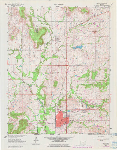 United States Geological Survey Caney, KS (1961, 24000-Scale) digital map