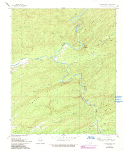 United States Geological Survey Caney Mountain, OK (1962, 24000-Scale) digital map