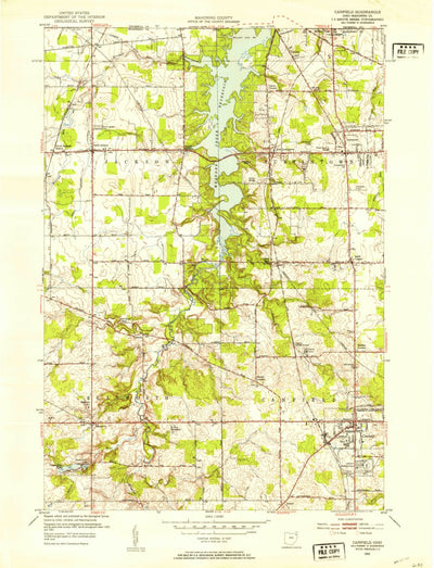 United States Geological Survey Canfield, OH (1952, 24000-Scale) digital map
