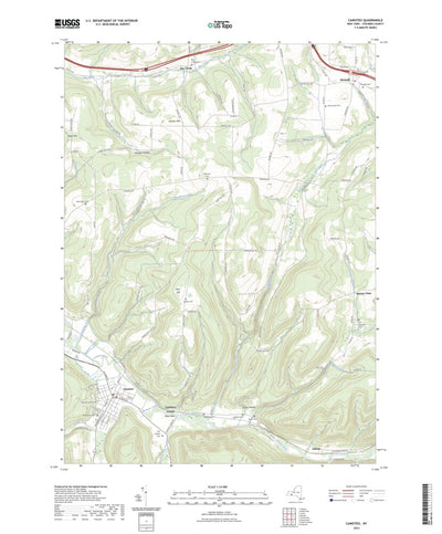 United States Geological Survey Canisteo, NY (2023, 24000-Scale) digital map