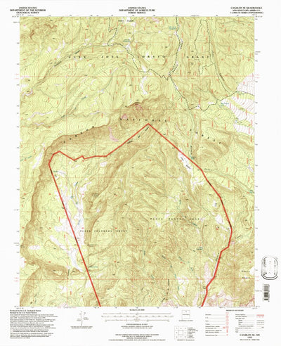 United States Geological Survey Canjilon SE, NM (1995, 24000-Scale) digital map