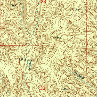 United States Geological Survey Canjilon SE, NM (1995, 24000-Scale) digital map