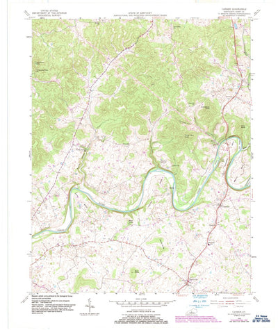 United States Geological Survey Canmer, KY (1953, 24000-Scale) digital map
