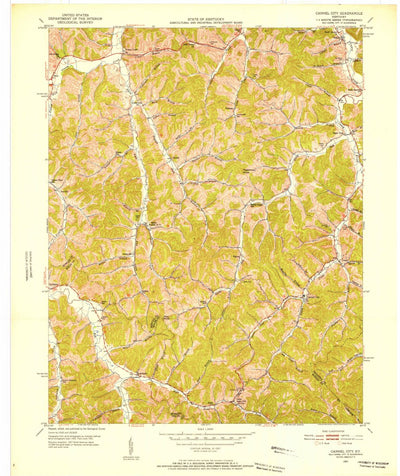 United States Geological Survey Cannel City, KY (1951, 24000-Scale) digital map
