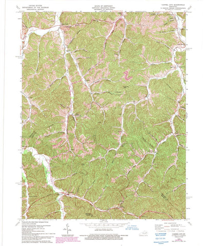 United States Geological Survey Cannel City, KY (1965, 24000-Scale) digital map