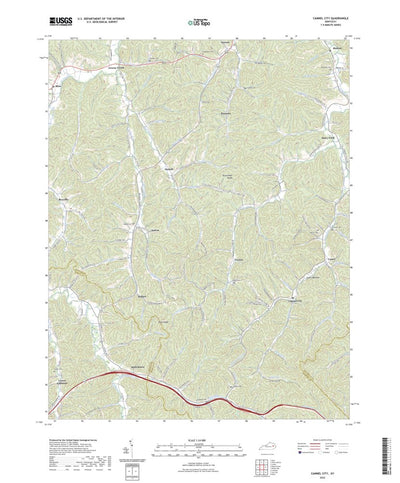 United States Geological Survey Cannel City, KY (2022, 24000-Scale) digital map
