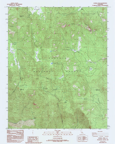 United States Geological Survey Cannell Peak, CA (1986, 24000-Scale) digital map