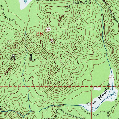 United States Geological Survey Cannell Peak, CA (1986, 24000-Scale) digital map