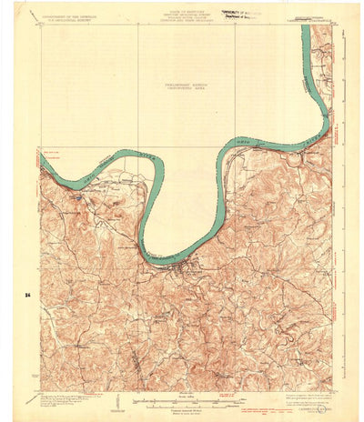 United States Geological Survey Cannelton, IN-KY (1934, 62500-Scale) digital map