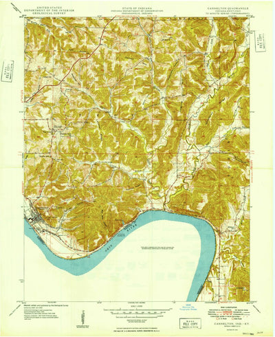 United States Geological Survey Cannelton, IN-KY (1949, 24000-Scale) digital map