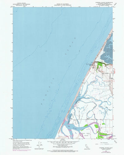 United States Geological Survey Cannibal Island, CA (1959, 24000-Scale) digital map