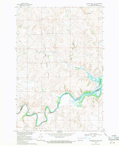 United States Geological Survey Cannon Ball NW, ND (1968, 24000-Scale) digital map