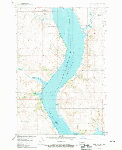United States Geological Survey Cannon Ball SE, ND (1968, 24000-Scale) digital map
