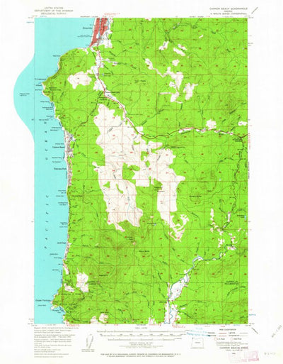 United States Geological Survey Cannon Beach, OR (1955, 62500-Scale) digital map