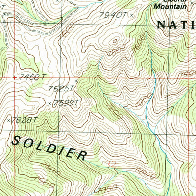 United States Geological Survey Cannonball Mountain, ID (1986, 24000-Scale) digital map
