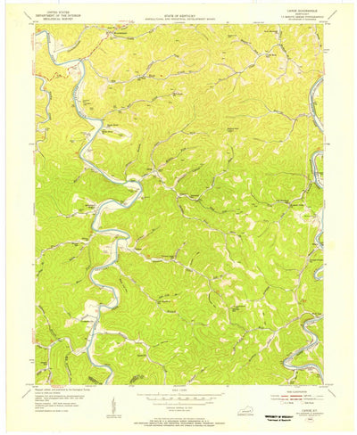 United States Geological Survey Canoe, KY (1954, 24000-Scale) digital map