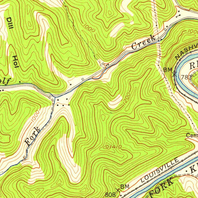United States Geological Survey Canoe, KY (1954, 24000-Scale) digital map