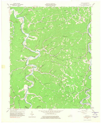 United States Geological Survey Canoe, KY (1961, 24000-Scale) digital map