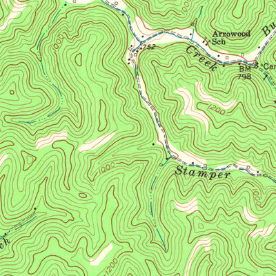 United States Geological Survey Canoe, KY (1961, 24000-Scale) digital map