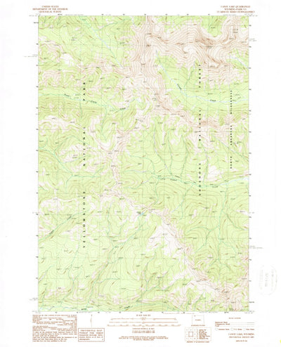 United States Geological Survey Canoe Lake, WY (1989, 24000-Scale) digital map
