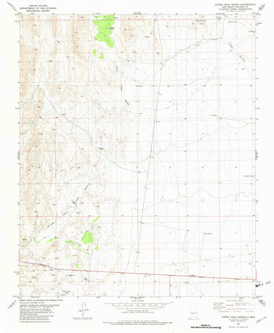 United States Geological Survey Canon Agua Buena, NM (1981, 24000-Scale) digital map