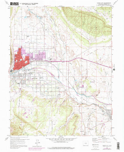 United States Geological Survey Canon City, CO (1959, 24000-Scale) digital map