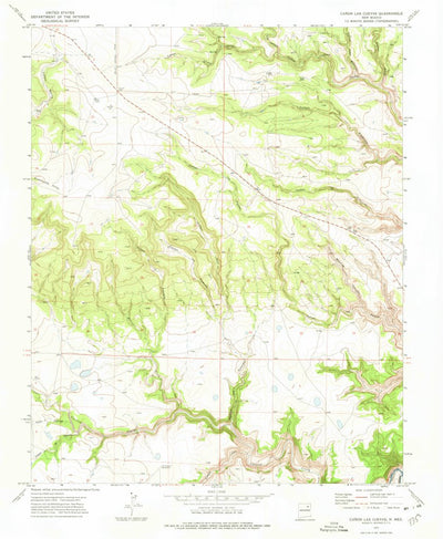 United States Geological Survey Canon Las Cuevas, NM (1971, 24000-Scale) digital map