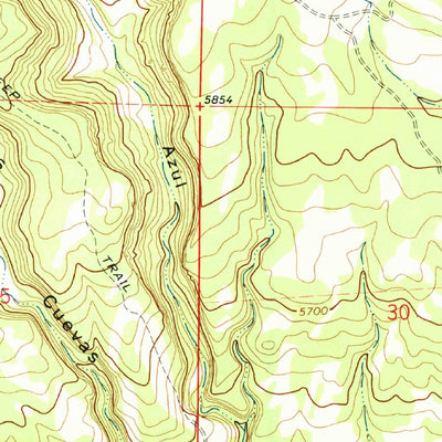 United States Geological Survey Canon Las Cuevas, NM (1971, 24000-Scale) digital map