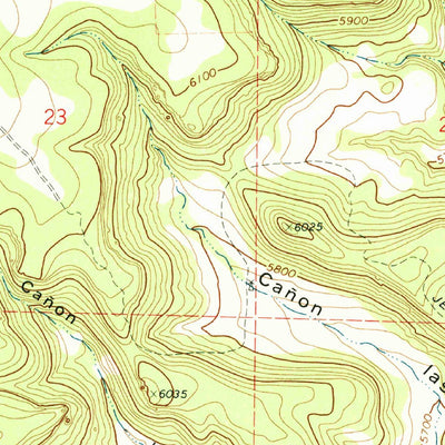 United States Geological Survey Canon Las Cuevas, NM (1971, 24000-Scale) digital map