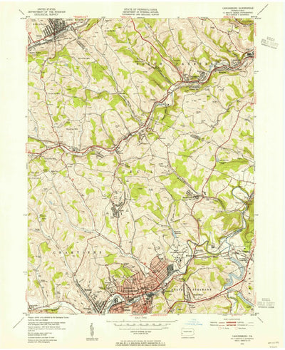 United States Geological Survey Canonsburg, PA (1953, 24000-Scale) digital map