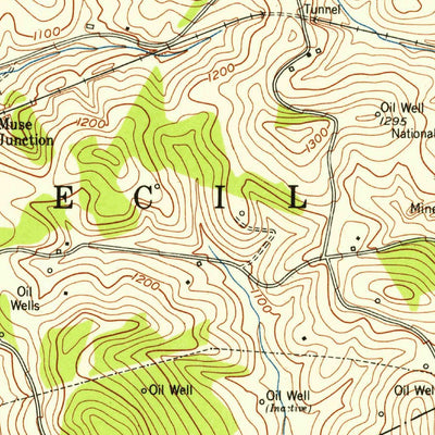 United States Geological Survey Canonsburg, PA (1953, 24000-Scale) digital map
