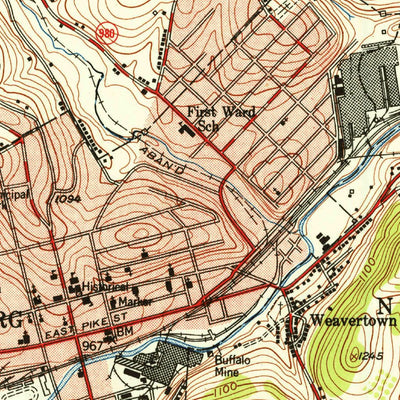 United States Geological Survey Canonsburg, PA (1953, 24000-Scale) digital map