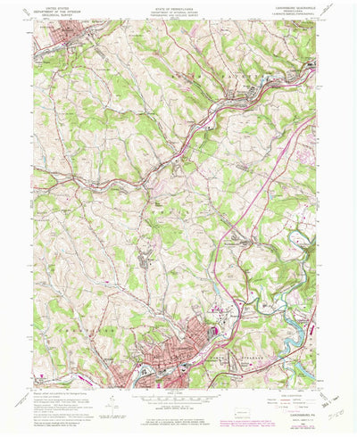 United States Geological Survey Canonsburg, PA (1960, 24000-Scale) digital map