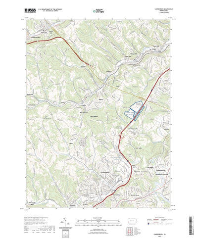 United States Geological Survey Canonsburg, PA (2023, 24000-Scale) digital map