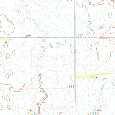 United States Geological Survey Canova East, SD (1971, 24000-Scale) digital map